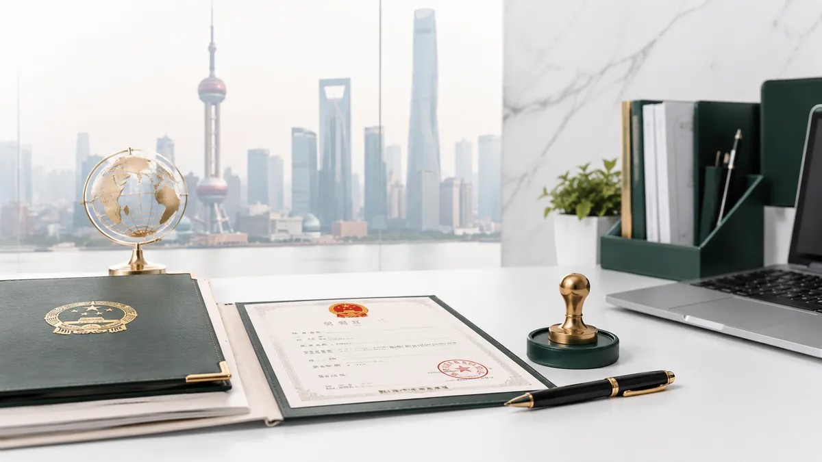 China company registration and market entry concept