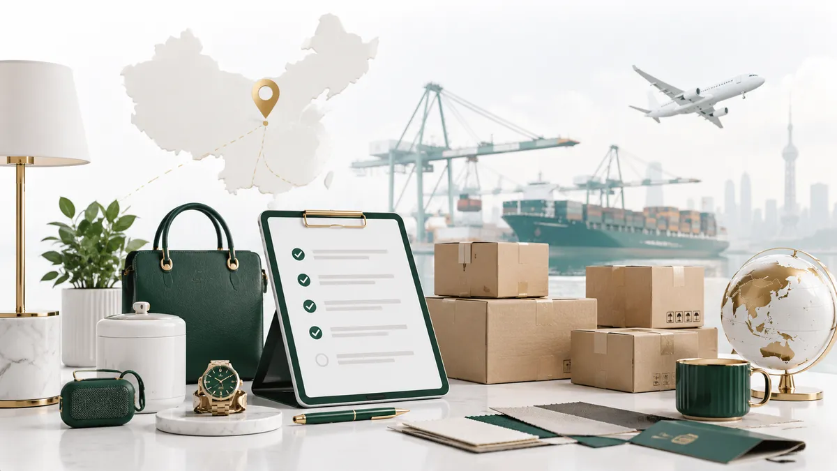 China product sourcing and logistics concept